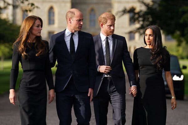 Two couples walking together.